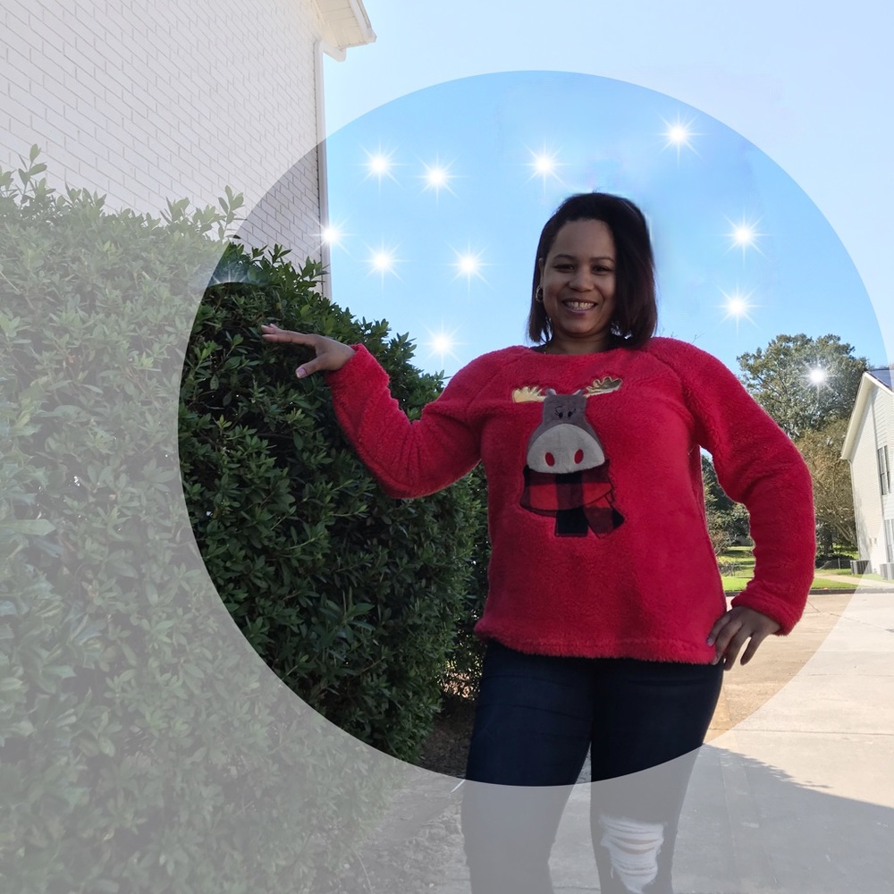 Red Christmas sweater size XL size XXL, 2
